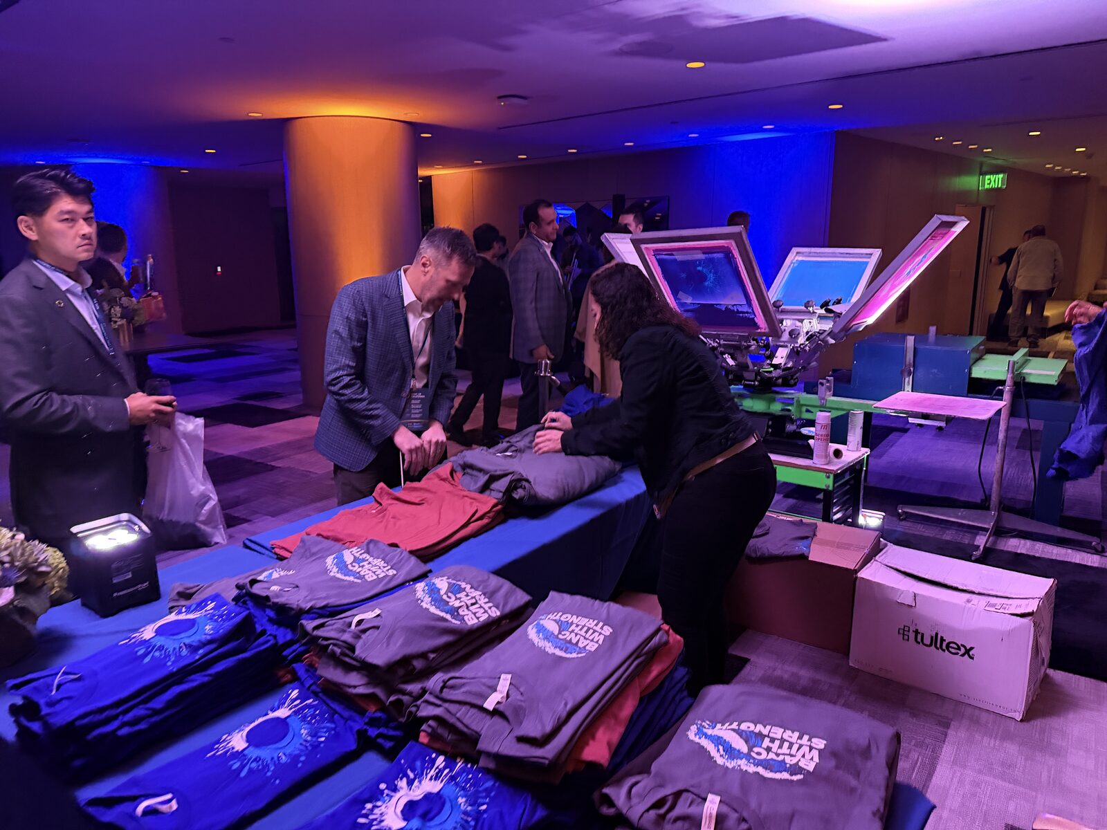 On-site at Banc of California, Century City for Live Embroidery Services